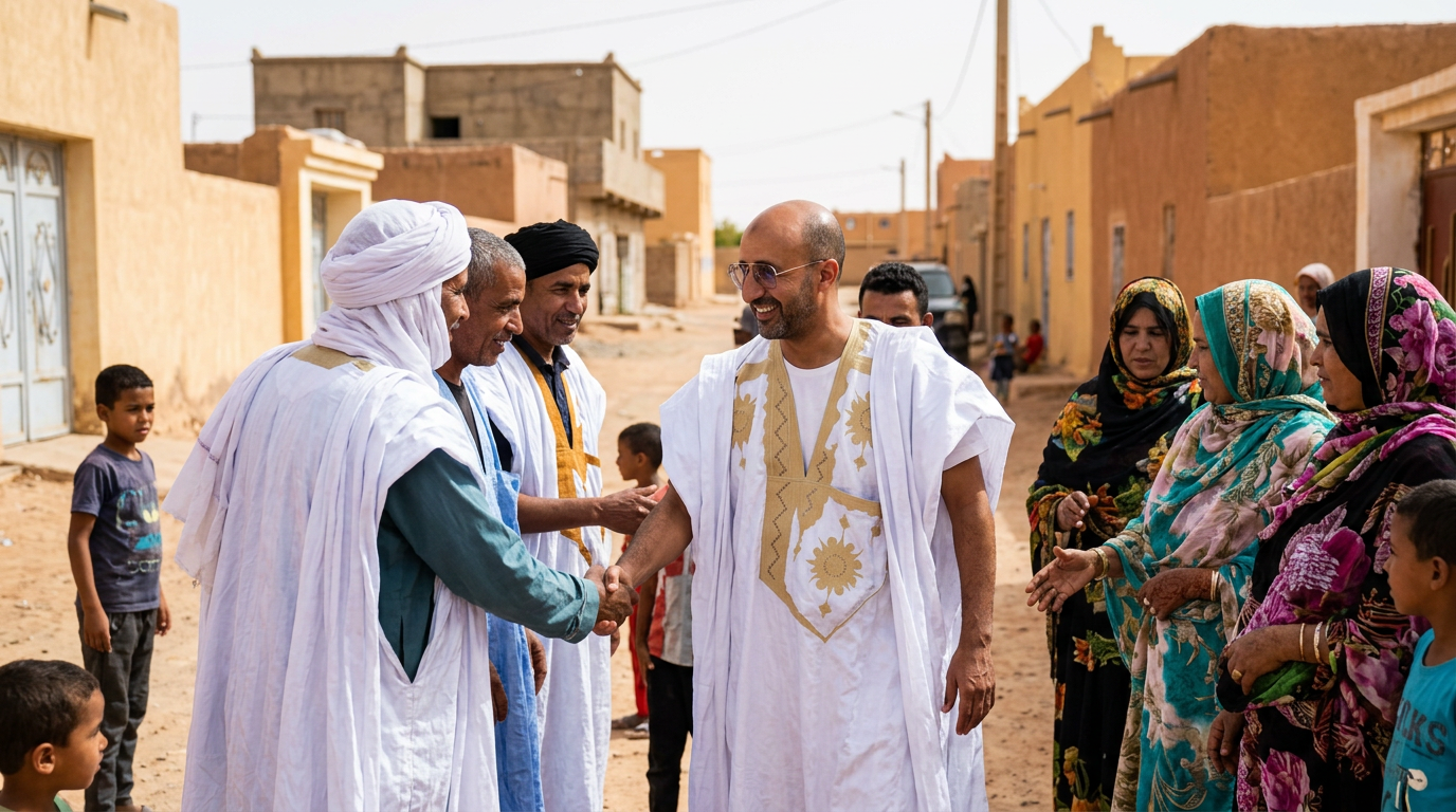 لقاء مع المواطنين في أحد أحياء تندوف